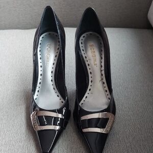 BCBGirls Black Heels with Silver Accents